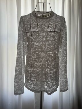 aerie lace long sleeve layering tee